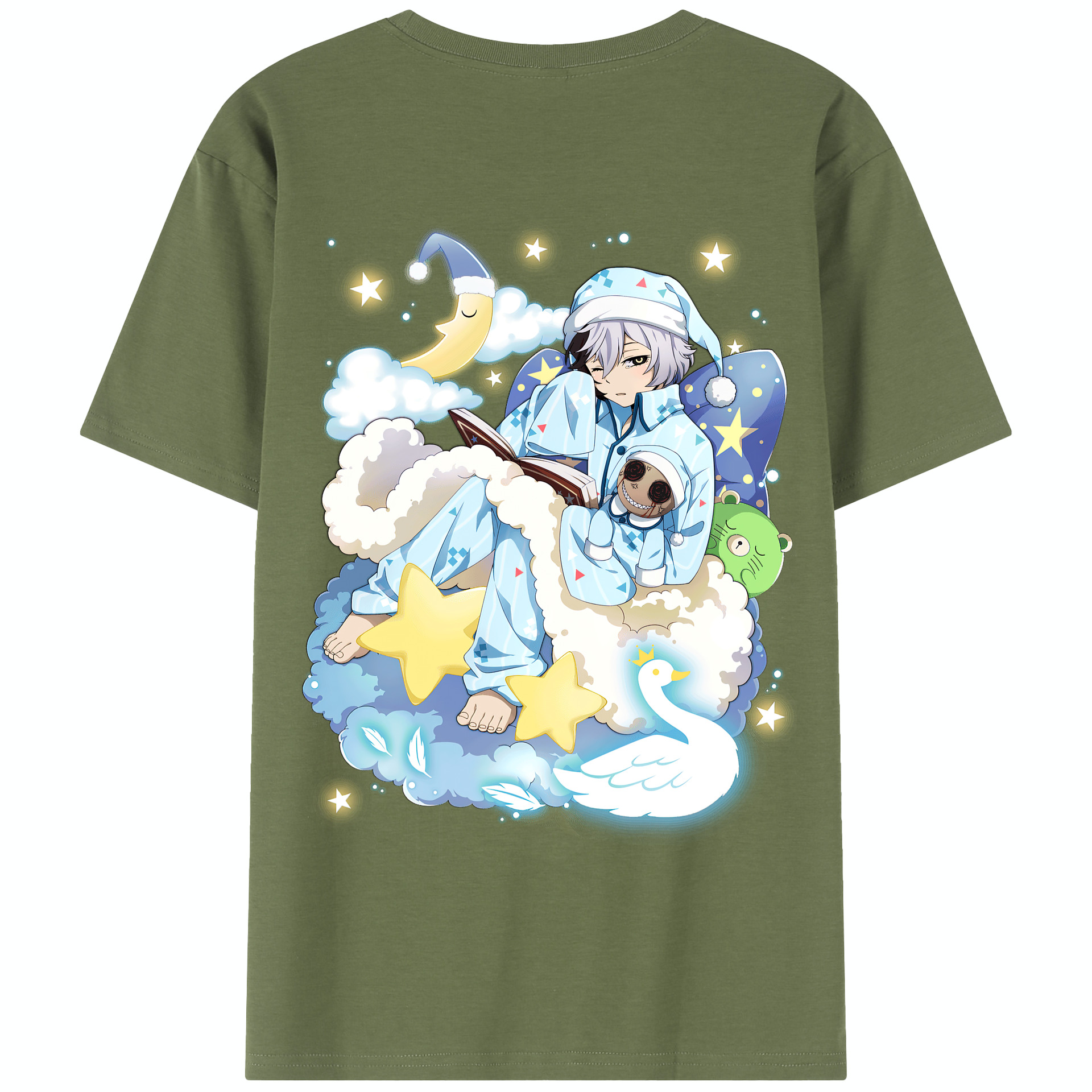 （画像用） 文豪ストレイドッグス Bungo Stray Dogs 綿100％半袖Tシャツ（背面プリント）